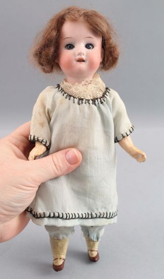 Small 10inch Antique MOA 200 Bisque Head Doll w/ Composition Body & Sleep Eyes 6