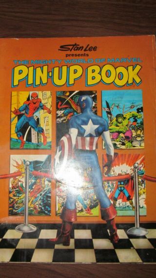 1978 Stan Lee Pin Up Book Mighty World Of Marvel Comic Movie Film Vintage Art