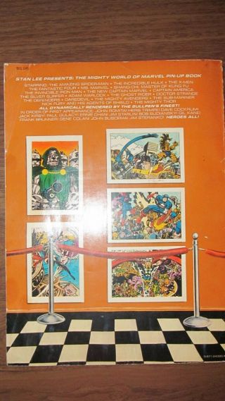 1978 STAN LEE Pin up Book Mighty World of Marvel Comic Movie Film Vintage Art 2