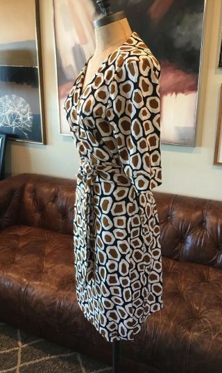 Diane Von Furstenberg Julian Two 1974 Vintage Leopard Print Wrap Dress Sz 12 2