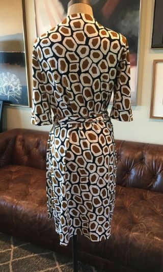 Diane Von Furstenberg Julian Two 1974 Vintage Leopard Print Wrap Dress Sz 12 3