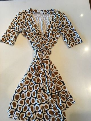 Diane Von Furstenberg Julian Two 1974 Vintage Leopard Print Wrap Dress Sz 12 4