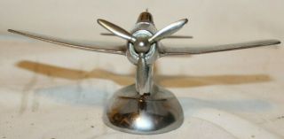 Vintage WWII Grumman F6F Hellcat AIRPLANE CHROME METAL CIGARETTE LIGHTER 2