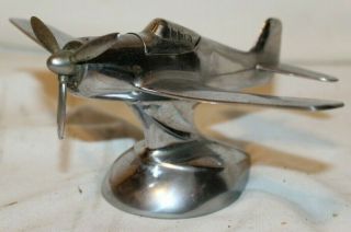 Vintage WWII Grumman F6F Hellcat AIRPLANE CHROME METAL CIGARETTE LIGHTER 3