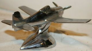 Vintage WWII Grumman F6F Hellcat AIRPLANE CHROME METAL CIGARETTE LIGHTER 6