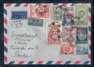 Korea - Air Cover To Czech,  Rare Franking,  Rrr Search (7677)