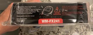 Vintage Sony Walkman WM - FX 241 Radio Cassette Player NIB Factory Rare 6