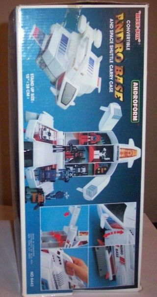 Vintage 1985 Blue - Box Andro Base Space Shuttle Carry Case Go - Bots Transformers 2