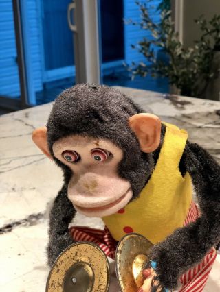 Vintage Musical Jolly Chimp Cymbal Playing Monkey Mechanical Toy Story 3 - 4