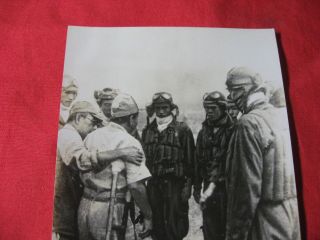Press Photo Japanese Kamikaze Aircraft Pilots Meeting before Last Flight WWII 3