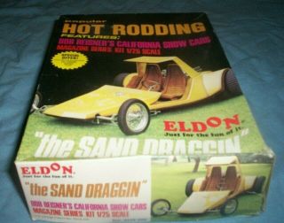 Vintage Eldon 1969 The Sand Draggin Plasic Model Car Kit 1/25 Scale W/box Japan