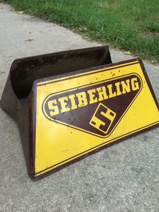 Vintage Seiberling Tire Metal Sign Display Auto Gas Oil Pre 1930