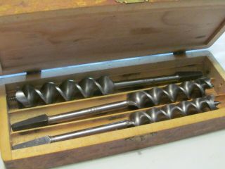 Vintage Russell Jennings Auger Bits Stanley Set No.  32 1/2 Quarters,  No.  101 3