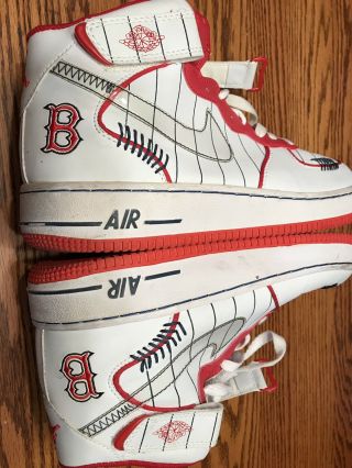 Vintage Boston Red Sox Jordan Shoes Size 12 Nike Air Force 1 Retro Baseball