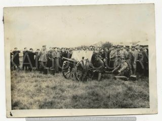 Wwii Japanese Photo: Army Soldiers With Cannon