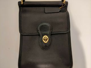 Vintage COACH 9930 Murphy Willis Black Leather Crossbody Shoulder Bag - USA Made 3