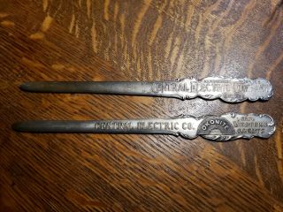 Vintage Steel Advertising Letter Openers Central Electric Co.  " Okonite "