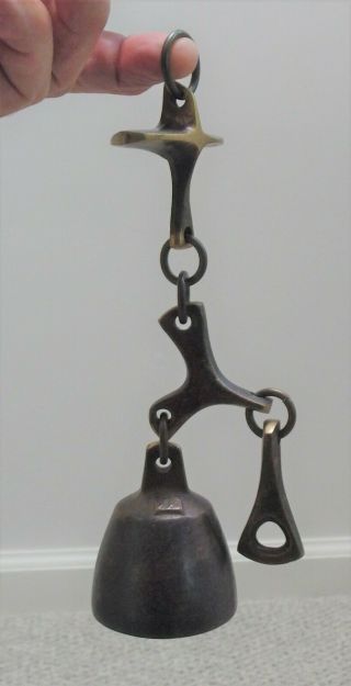 Vintage Richard Fisher Us Bells Wind Chime Bronze Bell Hanging Art Sculpture