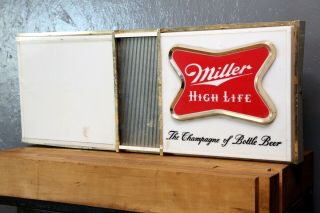 1960s Miller High Life Champagne Of Bottle Beer Lighted Sign Vintage Advertising