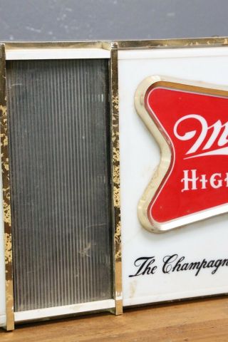 1960s Miller High Life Champagne of Bottle Beer Lighted Sign vintage advertising 5