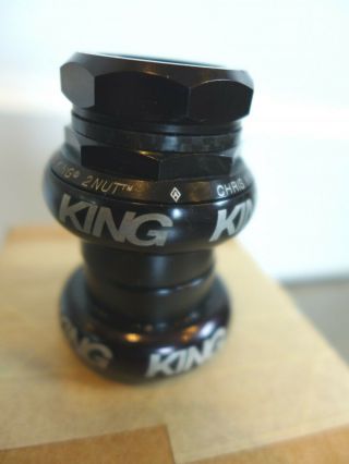 Chris King 1 " Threaded Headset One Inch " 2 Nut " Nutted Vtg Mtb Black Classic