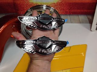 Very Rare Oem Harley 2003 100th Anniversary Gas Fuel Tank Emblems Badges Emblems