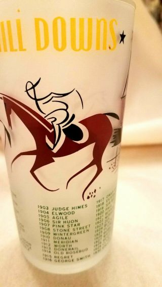 Vintage 1956 Kentucky Derby Frosted Julep Glass - Churchill Downs -
