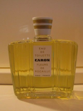Vintage Caron Fleurs de Rocaille Bottle 8 Fl Oz France 5 1/2 