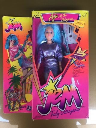 Jem Doll Aja Of The Holograms Nrfb Mib Rare 1986 Hasbro 80 