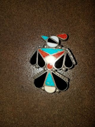 Vintage Native American Zuni Hopi Bird Pin.  Possibly Made In The 1940 