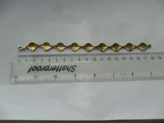 Vintage jewellery Norway Norwegian silver gilt enamel floral flower bracelet 5