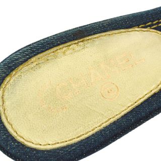 Authentic CHANEL Camellia Sandals Shoes Denim Italy Vintage 36 1/2 AK32886 6