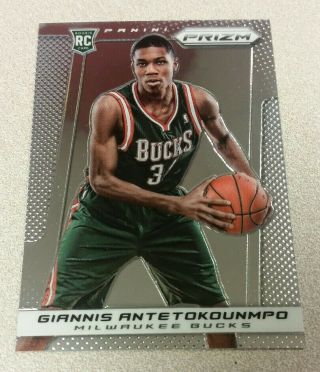 2013 - 14 Panini Prizm Giannis Antetokounmpo Rare Rookie Card 290 Greek Freak Rc