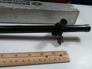 Estate Vintage Wollensak Rochester 4 Power Rifle Scope Telescope Sight 6