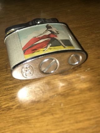 Vintage PAC Japan Lighter - Double Sided Nude Woman - 4
