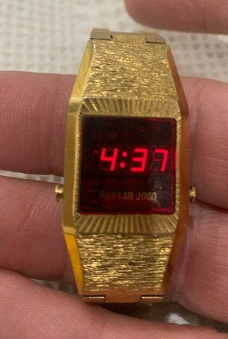 Vintage “phasar 2000” Sears Roebuck And Co.  Red Led Watch Japan A6 Rare