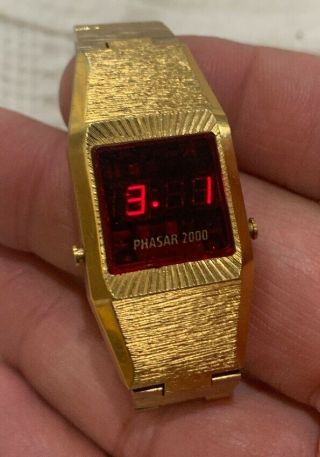 Vintage “PHASAR 2000” Sears Roebuck And Co.  Red Led Watch Japan A6 RARE 3