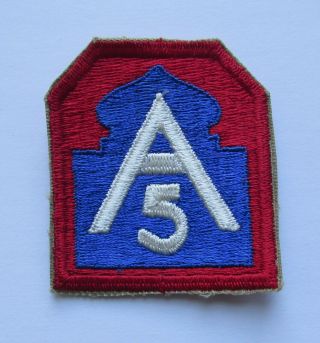 Vintage Wwii U S 5th Army A - 5 Division Shoulder Patch