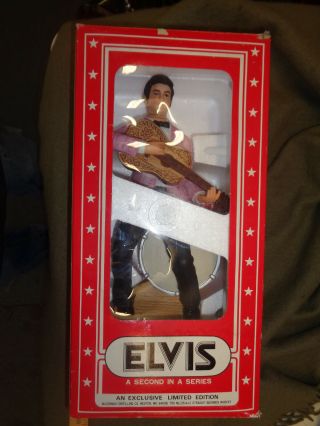 Vintage " A Portrait Of Elvis " Large Mccormick Whiskey Decanter And Music Box