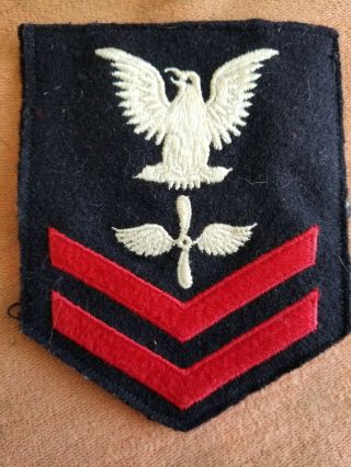 Wwii Usn Navy Aviation Rate Rank Wool Patch Chevron