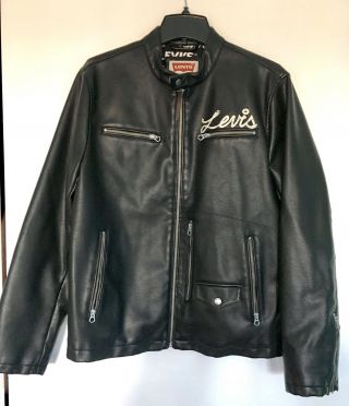 Levi’s Men Moto Vintage 73 James Dean Leather Jacket Sz Medium