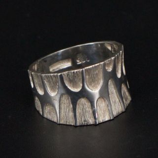 Vtg Sterling Silver - Denmark Modernist Solid Tapered Band Ring Size 6.  75 - 5g