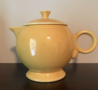 Vintage Fiesta Yellow Large Ring Handled Teapot,  Fiestaware Homer Laughlin