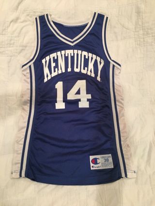 Vintage Champion Kentucky Wildcats 14 Basketball Jersey