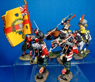 King &country 54mm Napoleonic French & Scottish At Waterloo 7 Figs2007 Rare