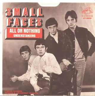Small Faces - - Rare - U.  S.  - Rca - Picture Sleeve,  45 - - (all Or Nothing) - - Ps - - Pic - - Slv