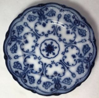 Set Of 2 Vintage Conway Semi Porcelain Wharf Pottery Flow Blue England