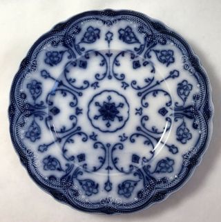 Set of 2 Vintage Conway Semi Porcelain WHARF Pottery FLOW BLUE England 2