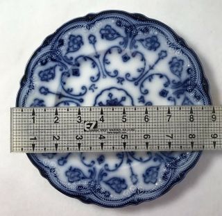 Set of 2 Vintage Conway Semi Porcelain WHARF Pottery FLOW BLUE England 3