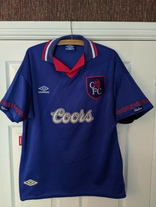 Umbro Chelsea 1994 - 1995 Size Large Home Football Shirt Vintage Retro